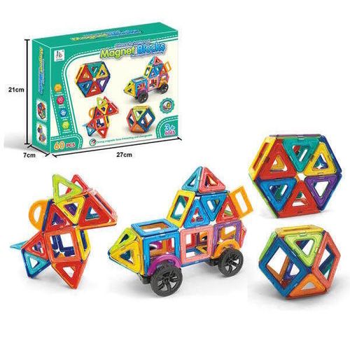 cumpără Set de construcție ToyMall 000675 magnetic 60 piese în Chișinău 