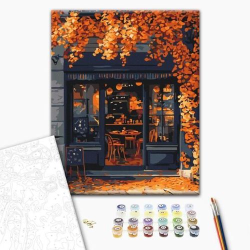 купить Картина по номерам BrushMe BS54383 40х50 cm (în cutie) – Cafenea pe colț в Кишинёве 