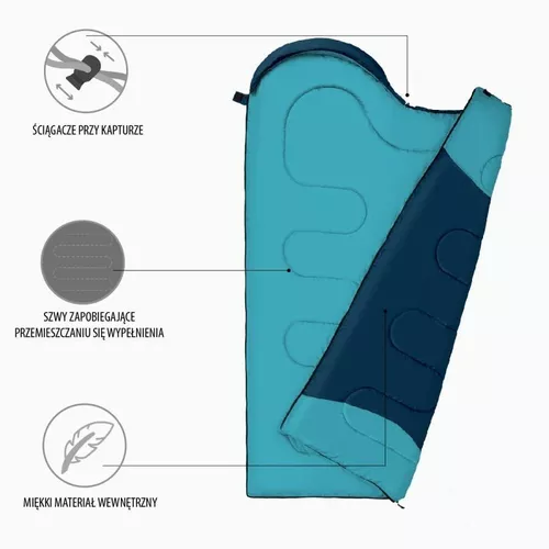cumpără Sac de dormit Nils NC2008 Blue-Light Blue, Size L în Chișinău 