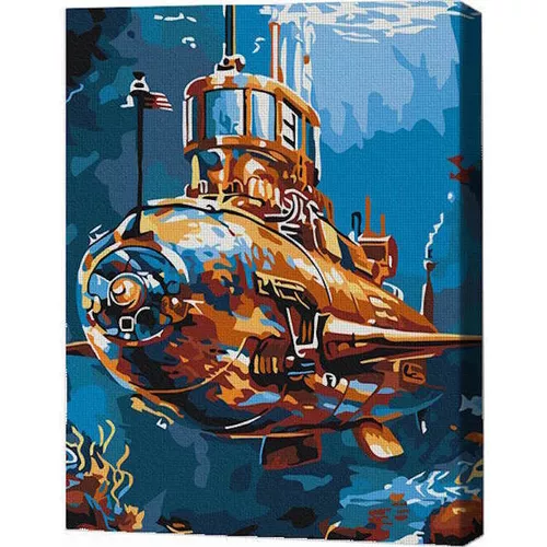 купить Картина по номерам BrushMe RMG0027FC 30x40 см (без коробки) Желтая подводная лодка в Кишинёве 