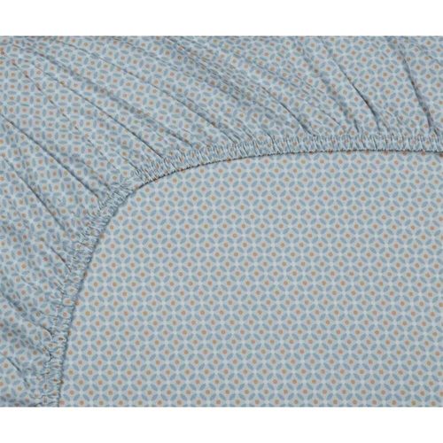 купить Постельное белье Pip Studio 329700 Cross Stitch Fitted Sheet 180x200 h35 Grey blue в Кишинёве 