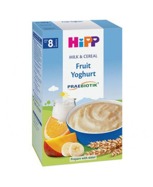 Terci organic cu lapte HIPP din grau cu fructe si iaurt (8+ luni) 250 g 