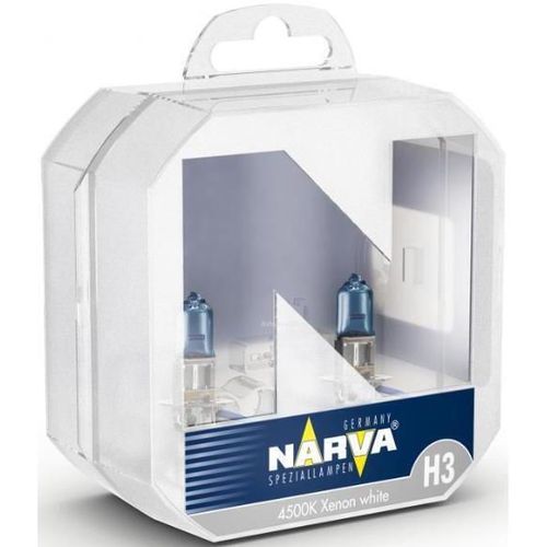купить Автомобильная лампа Narva H3 RangePowerWhite 12V 55W PK22s (2 шт.) (48602) в Кишинёве 