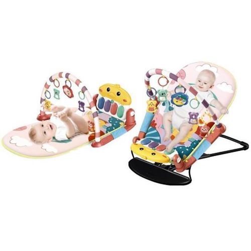 купить Детское кресло-качалка Bibi-Irn 608-93 covoras-sezlong 2in1 roz в Кишинёве 