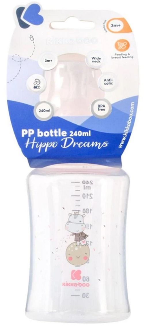 купить Поильник Kikka Boo 31302020129 din plastic Hippo Dreams Pink, 240 ml в Кишинёве 