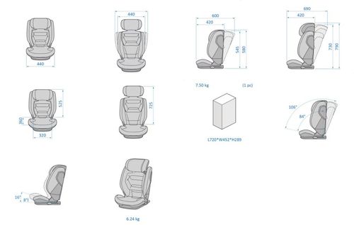 купить Автокресло Maxi Cosi 8800510113 RodiFix Pro2 I-Size Autentic Grey 100-150cm в Кишинёве 