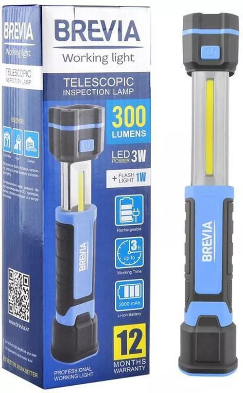 cumpără Iluminat construcţii Brevia Lampa de inspecție 3W 300lm 2000mAh 11340 în Chișinău 