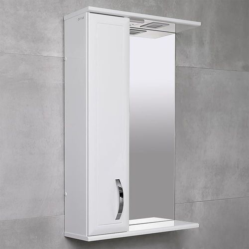 купить Зеркало для ванной Bayro Allure 550x750 левый белый мат в Кишинёве 