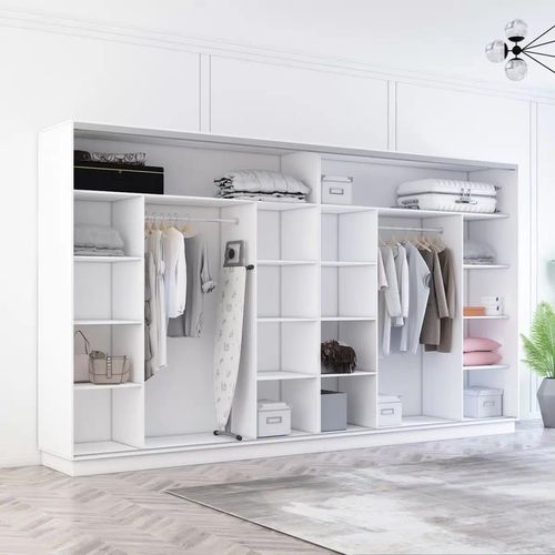 cumpără Dulap Mobildor-Lux Fox uși glisante din PAL (380x60x210H cm) Alb în Chișinău 