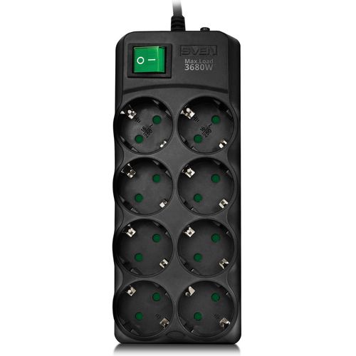 cumpără Filtru electric Sven SF-08E-16, 8 Sockets, Children protection, 5.0m, Black în Chișinău 