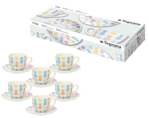cumpără Cană Tognana 54091 Set cesti cu farfurioare Wiki, 6buc, portelan în Chișinău 
