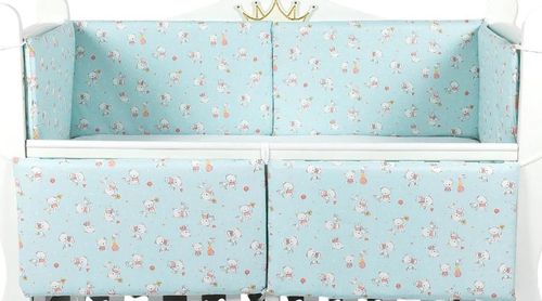 купить Бортик для кроватки PernaMea Ursulet turcoaz 120x60cm (PM.101755/13) в Кишинёве 