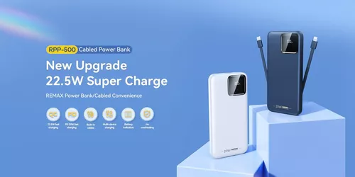купить Аккумулятор внешний USB (Powerbank) Remax RPP-500 10KmAh PD+QC 20W+22,5W Dark Blue в Кишинёве 