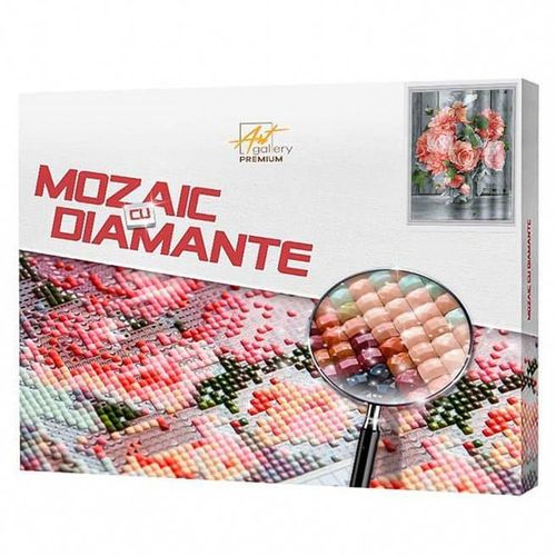 купить Картина по номерам Art Gallery QB206083 Mozaic cu diamante patrate 40x50cm Buchet pe fond de scandura в Кишинёве 