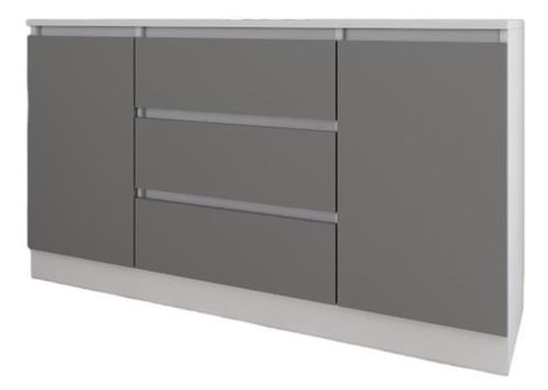 cumpără Comodă Smartex (16230) Т4 160cm Alb+Grafit în Chișinău 