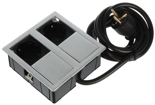 купить Розетка электрическая ASA Plastici 060.15F.00001 Versahit dual 2 sockets F Stainless steel в Кишинёве 