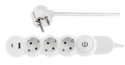 купить Фильтр электрический Scame 161.3071UD3, 3 locuri + 2USB CAVO 16A 3m в Кишинёве 