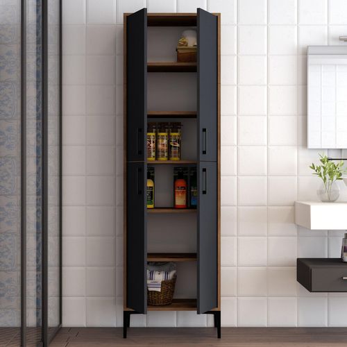 cumpără Dulap penal Trendy Berlin A-Nuc, Antracit 60x200x35cm, multifunctionala (GTR006632) în Chișinău 