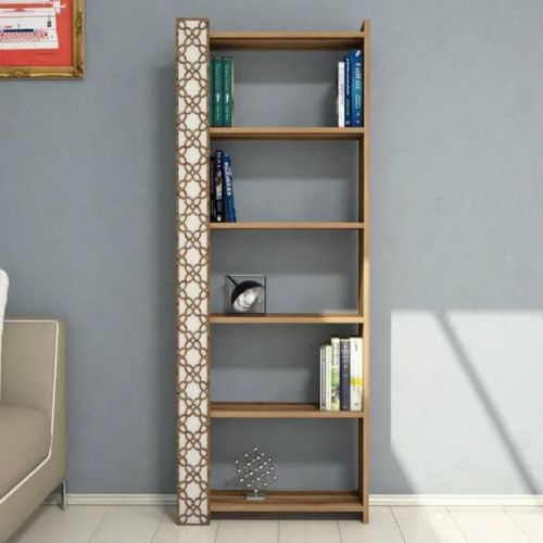 cumpără Raft de birou Trendy Oras, Nuc, Smantana 64x170x24cm, raft de carti în Chișinău 