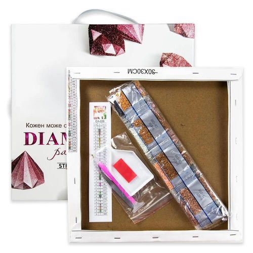 купить Картина по номерам Strateg FA10119 Mosaica cu diamante Итальянский город на обрыве в Кишинёве 