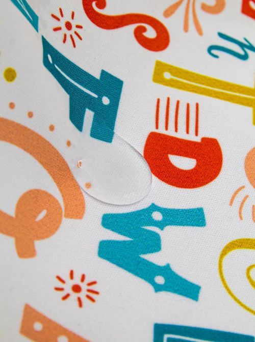 купить Слюнявчики BabyJem 784 Sort cu maneci pentru activitati Alfabet, 33x74 cm в Кишинёве 