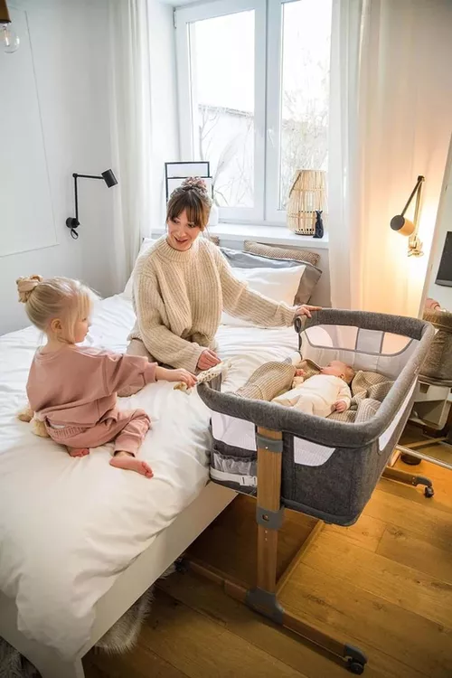 cumpără Țarc MoMi Smart Bed 4 in 1 - gray în Chișinău 