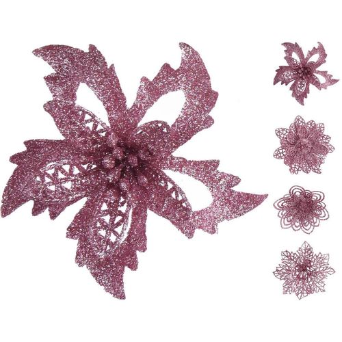 cumpără Decor de Crăciun și Anul Nou Promstore 45866 Украшение елочное Цветы рождественские 3шт 12cm în Chișinău 