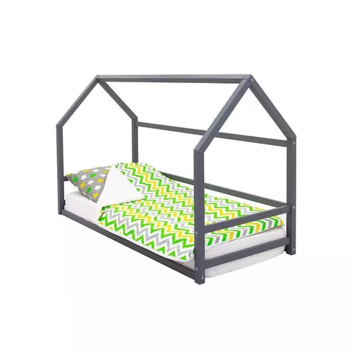 cumpără Pat Бельмарко Кровать-домик Монтессори Svogen 70x160 Графит în Chișinău 