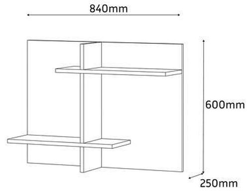 купить Полка декоративная Fabrik Home Tetris 1 (840x600x250) Белый ясень в Кишинёве 