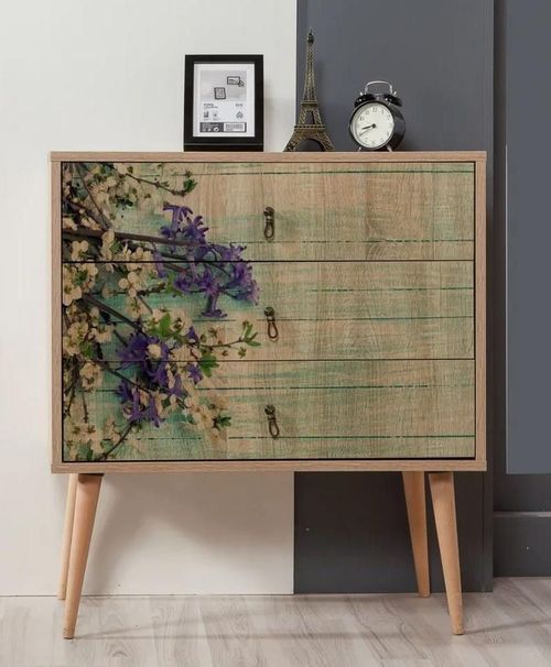 купить Комод Trendy Trio-727, Stejar Sonoma, 80x90x40cm (GTR005839) в Кишинёве 