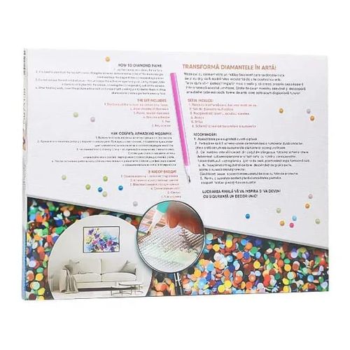 купить Картина по номерам Art Gallery GB87777 Mozaic cu diamante 30x40cm Hortensii albe в Кишинёве 