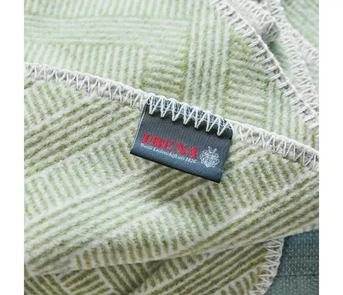 cumpără Cuvertură Ibena 1111/700 Jacquard Decke Nazca 150x200 Green în Chișinău 