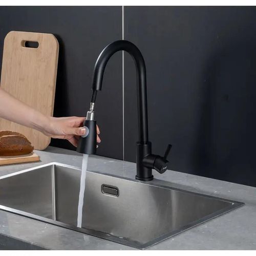 cumpără Bateria bucătărie Frap F 60991-6 (chiuveta plus extensibil) Alama NEGR în Chișinău 