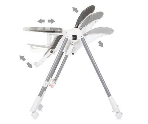 cumpără Scaun de masă Chipolino STHMS02401AS Milk Shake Ash Grey 2in1 în Chișinău 