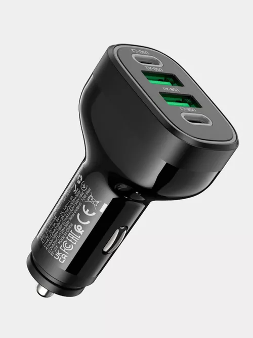 купить Зарядное устройство для автомобиля Hoco NZ11 Guide, Black в Кишинёве 