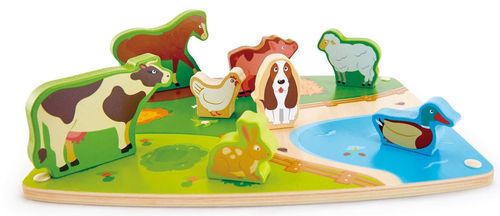 cumpără Puzzle Hape E1454A FARM ANIMAL PUZZLE&PLAY în Chișinău 