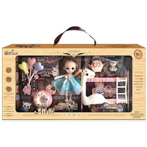 купить Кукла Essa A286-78 Игровой набор, стильная спальня и кукла в Кишинёве 