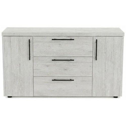 купить Комод Mashtab S12538 Madrid 3 sertare (1200x430x800) Stejar Alb в Кишинёве 
