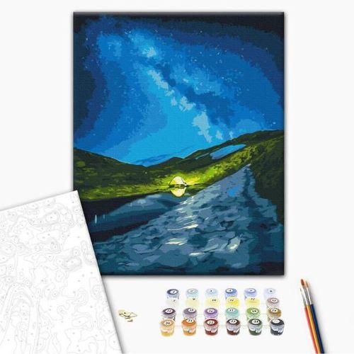 cumpără Tablou pe numere BrushMe BS53751 40x50cm (în cutie) Camping sub stele în Chișinău 