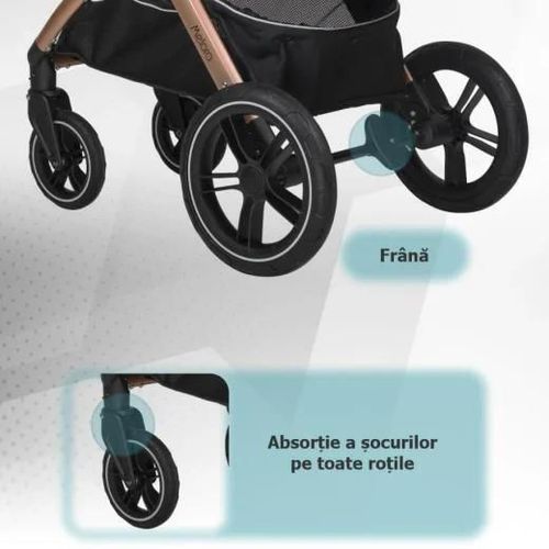 cumpără Сărucior pentru copii Coccolle Melora Moonlit Grey, 3in1 cu landou transformabil în Chișinău 
