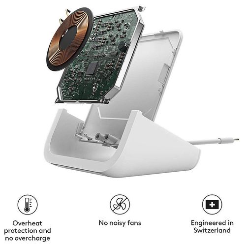 купить Адаптер питания Logitech Wireless charging stand for iPhone, iPhone - up to 7.5W, Qi-compatible smartphones - 5W, 939-001630 (charger) в Кишинёве 