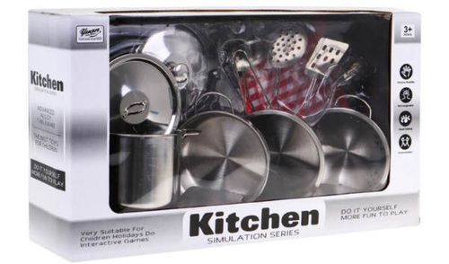 купить Игрушечная кухня и посуда Essa 555-BX005 Кухонный гарнитур (11 предметов) в Кишинёве 