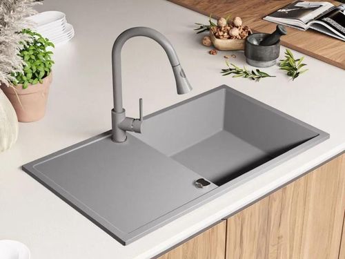 купить Мойка кухонная Primagran Ibiza 900-60 Grey + accesorii 500x900 MI9KS в Кишинёве 