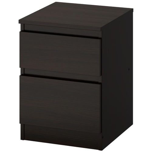 купить Тумбочка Ikea Kullen 2 sertare 35x49 (Negru-Maro) в Кишинёве 