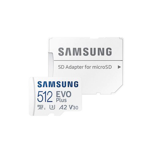 купить 512GB Samsung EVO Plus MB-MC512KA/RU microSDXC (Class 10 UHS-I U3, A2, V30) with Adapter, Transfer Speed up to 130MB/s (card de memorie/карта памяти) в Кишинёве 