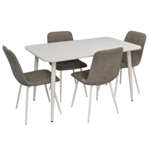 купить Комплект стол и стулья Evelin di Costacurta стол DT-405-4Wh + 4 стула YTC-080Wh Grey в Кишинёве 