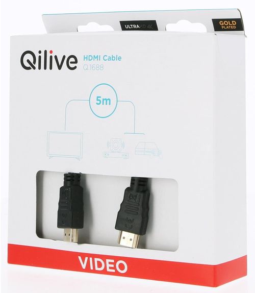 cumpără Cablu pentru AV Qilive G4217905 High-Speed HDMI™ Plug - Plug Ethernet gold-plated 5.0m în Chișinău 