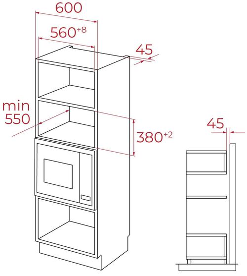 купить Встраиваемая микроволновая печь Teka MLEG 820 FI BK в Кишинёве 