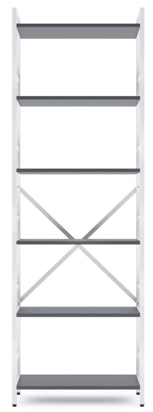 cumpără Raft de birou Nex Home Raft metalic Loft 1800x600x240mm, 6 polite PAL, White/ Anthracite în Chișinău 