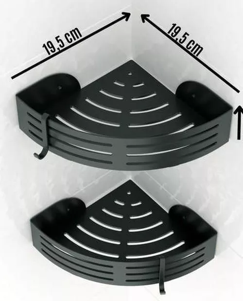 cumpără Raft de baie Teknotel BK069n negru 19,5x19,5x6 cm în Chișinău 